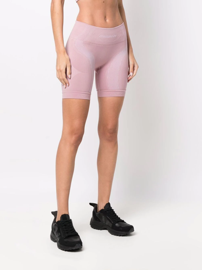 Shop Misbhv Logo-print Compression Shorts In Pink