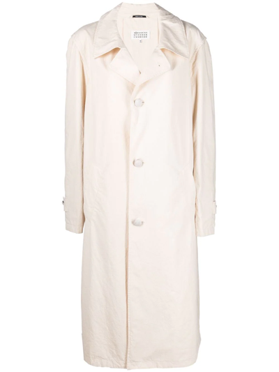 Shop Maison Margiela Straight-design Trench Coat In White