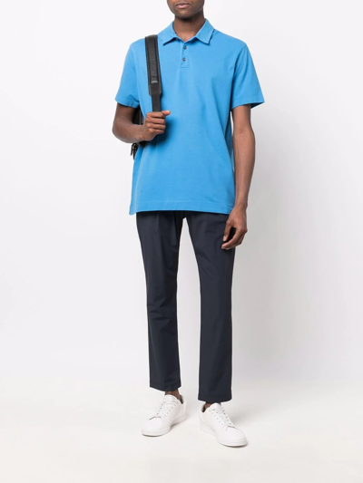 Shop Herno Drawstring-fastening Waist Trousers In Blue
