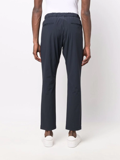 Shop Herno Drawstring-fastening Waist Trousers In Blue
