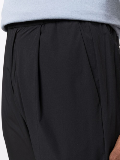 Shop Herno Drawstring-waist Trousers In Black