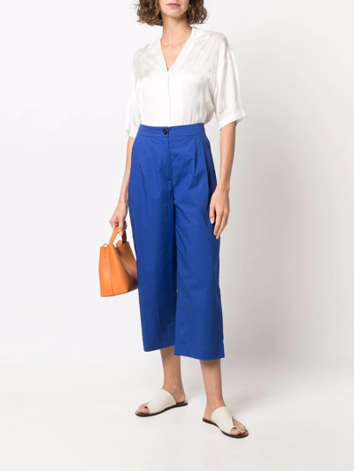 Woolrich Tailored Cropped Trousers In Blue