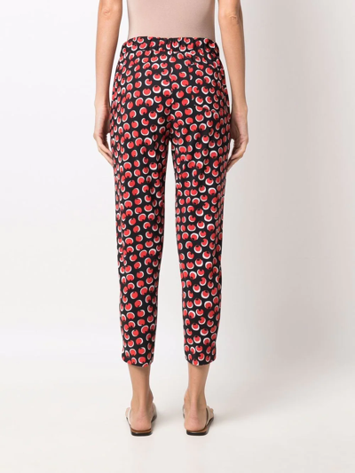 Shop Le Petite Robe Di Chiara Boni Callisto Cropped Trousers In Red