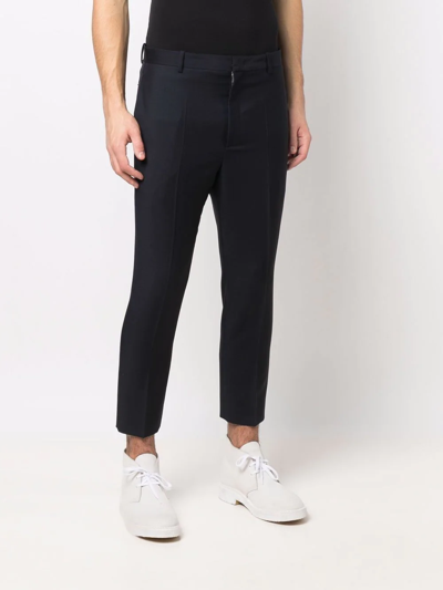 Shop Jil Sander Tailored Cropped Trousers In Blue