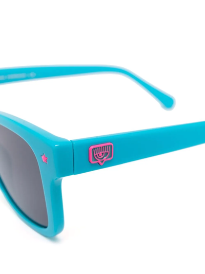 Shop Chiara Ferragni Square-frame Sunglasses In Blue