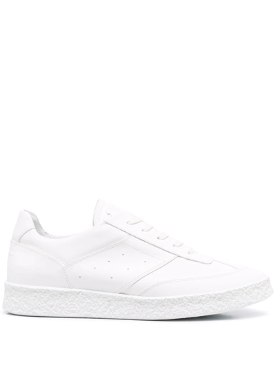 Shop Mm6 Maison Margiela Embossed-logo Tongue Sneakers In White