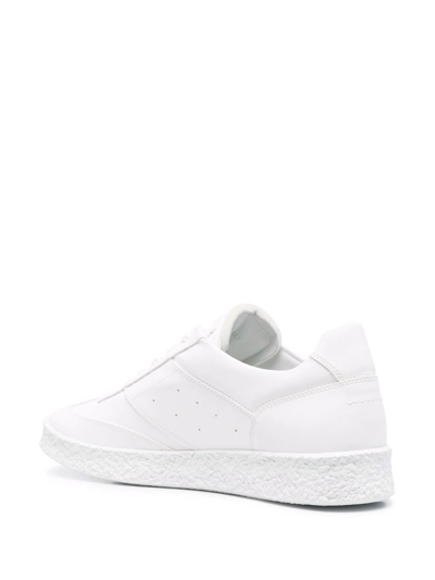 Shop Mm6 Maison Margiela Embossed-logo Tongue Sneakers In White