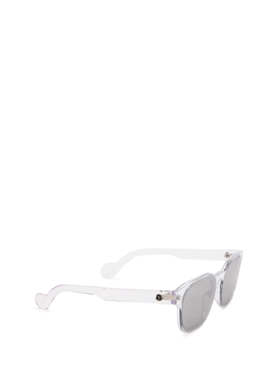 Shop Moncler Sunglasses In Crystal