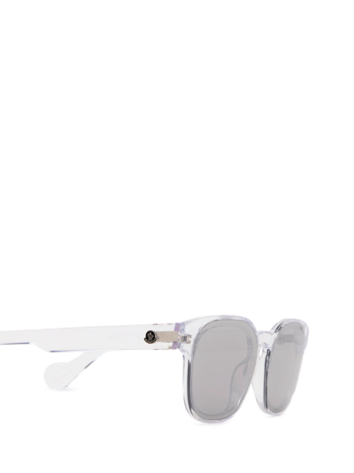 Shop Moncler Sunglasses In Crystal