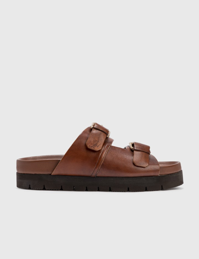 Shop Grenson Flora Slip On In Brown