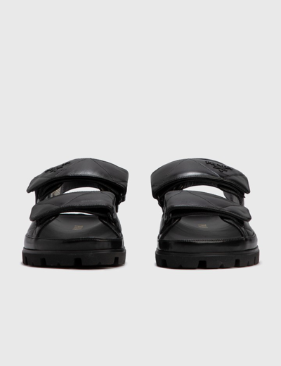 Shop Prada Padded Nappa Sandal In Black