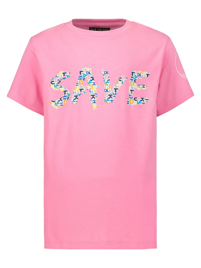 Save The Duck Kids T-shirt For Girls In Fucsia | ModeSens