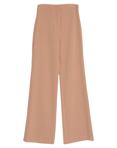 Shop Atos Lombardini Woman Pants Camel Size 12 Polyester, Viscose, Elastane In Beige