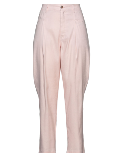 Shop Closed Woman Pants Light Pink Size 28 Linen, Lyocell, Elastane