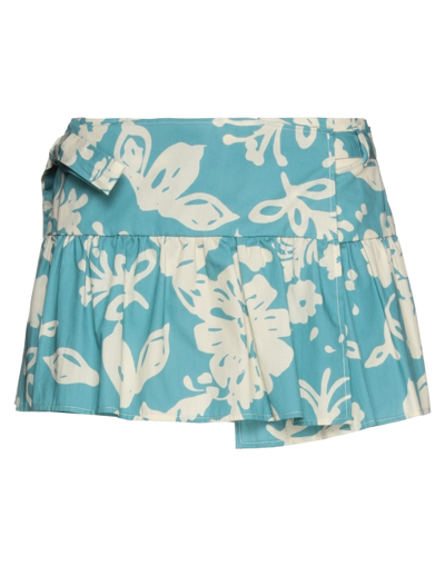 Shop Red Valentino Woman Shorts & Bermuda Shorts Pastel Blue Size 0 Cotton