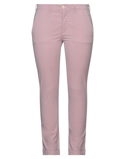 Shop Siviglia White Woman Pants Pink Size 30 Cotton, Elastane