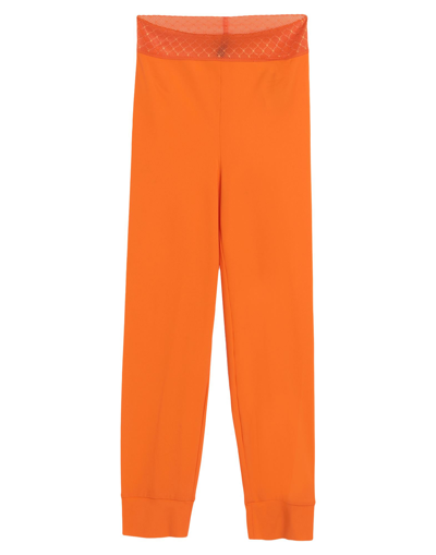 Shop High Woman Leggings Orange Size 4 Nylon, Elastane