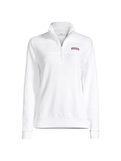 Shop Vineyard Vines Women's Logo Patch Shep Shirt In White