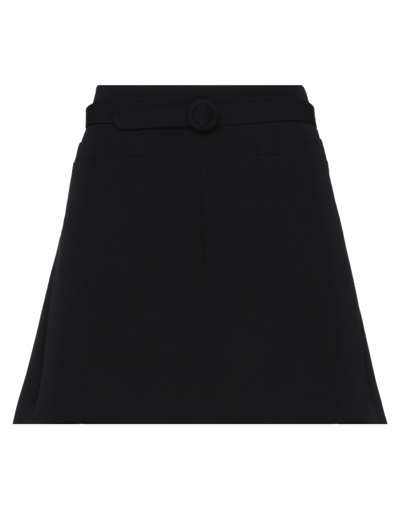 Shop Vicolo Woman Mini Skirt Black Size M Polyester, Elastane