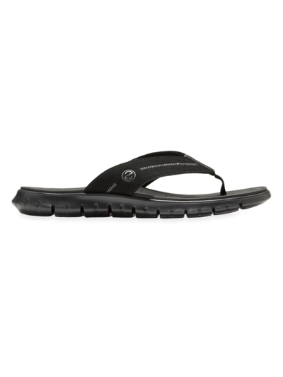 Shop Cole Haan Men's Zerogrand Thong Lx Sandals In Black