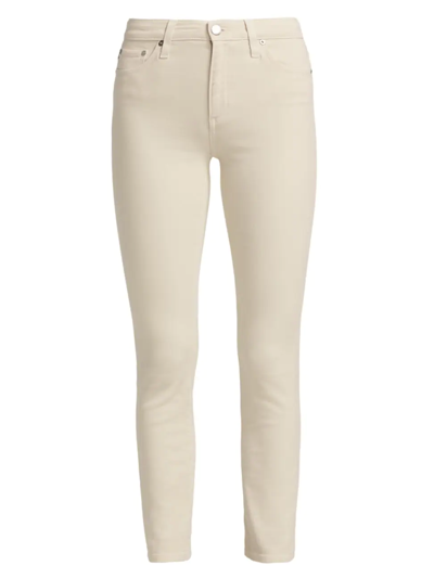 Shop Ag Women's Mari Cropped Stretch Skinny Jeans In White Cream