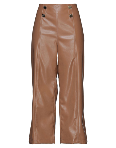 Shop Clips More Woman Pants Brown Size 10 Polyester, Polyurethane