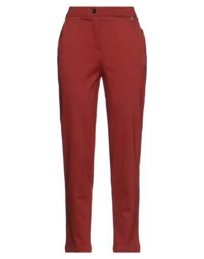 Shop Souvenir Woman Pants Burgundy Size Xs Viscose, Nylon, Elastane In Red
