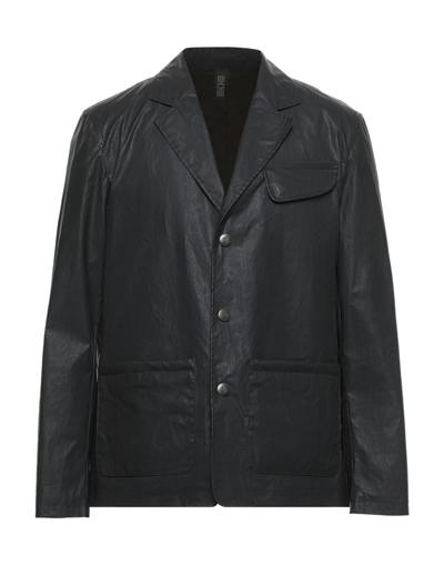 Shop Matchless Man Overcoat & Trench Coat Steel Grey Size Xl Cotton, Polyurethane