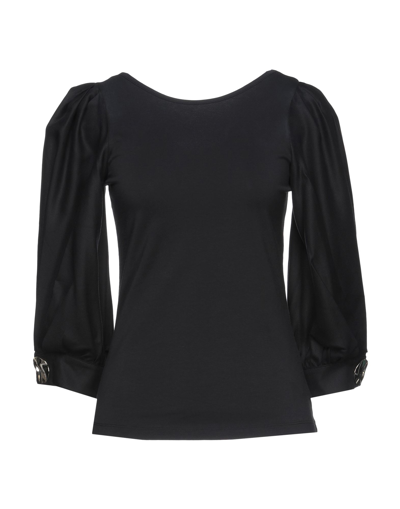 Shop Mother Of Pearl Woman T-shirt Black Size 2-4 Lyocell, Organic Cotton, Elastane