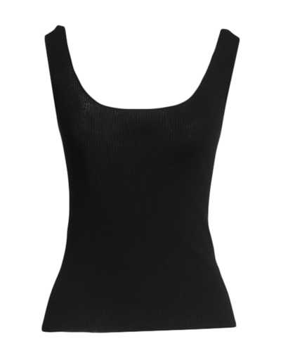 Shop Artknit Studios X Yoox Woman Top Black Size L Mulberry Silk, Organic Cotton