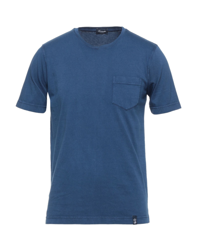 Shop Drumohr T-shirts In Dark Blue