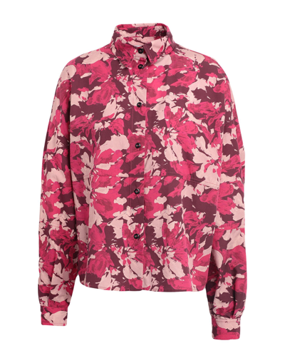 Shop Woolrich Woman Shirt Fuchsia Size S Cotton In Pink