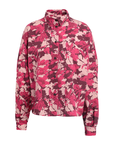 Woolrich Woman Shirt Fuchsia Size M Cotton In Pink