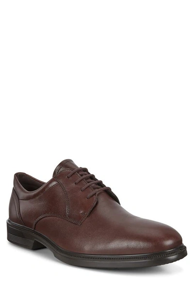 Shop Ecco Maitland Plain Toe Leather Derby In Mink