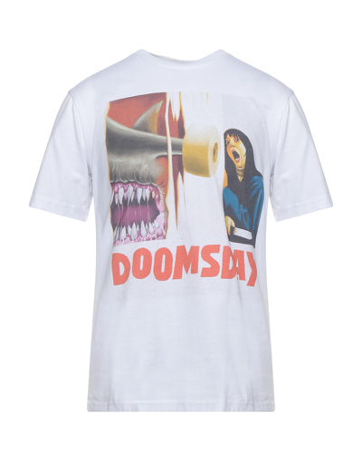 Shop Doomsday Society Man T-shirt White Size S Cotton