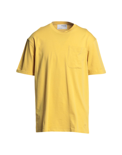 Shop Selected Homme Man T-shirt Yellow Size M Organic Cotton, Cotton
