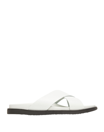 Shop 8 By Yoox Man Sandals White Size 8 Soft Leather