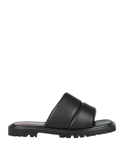 Shop Staud Astro Slide Woman Sandals Black Size 8 Polyurethane