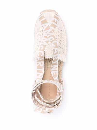 Shop Stella Mccartney Gaia Espadrilles In Beige