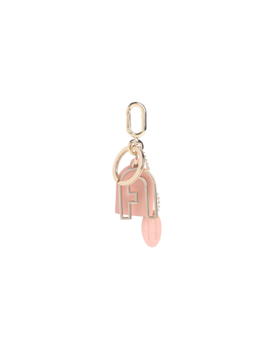 Shop Furla Venus Keyring Arch Woman Key Ring Pink Size - Metal, Calfskin