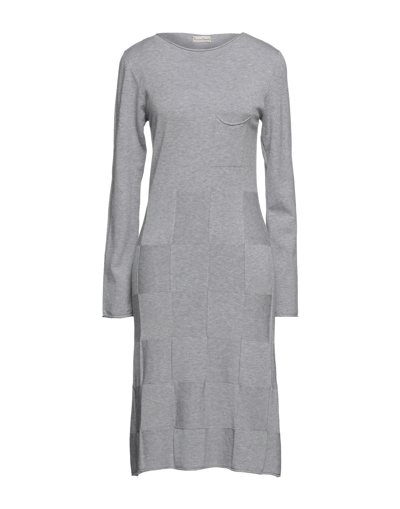 Shop Cashmere Company Woman Mini Dress Grey Size 10 Wool, Cashmere, Nylon, Elastane