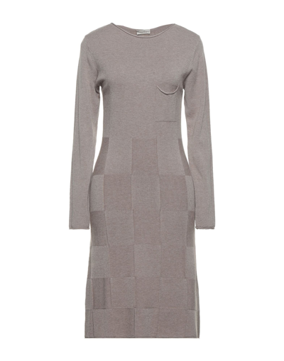 Shop Cashmere Company Woman Short Dress Dove Grey Size 12 Wool, Cashmere, Nylon, Elastane