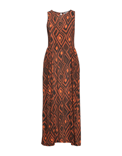 Shop Alpha Studio Woman Maxi Dress Brown Size 6 Viscose, Elastane