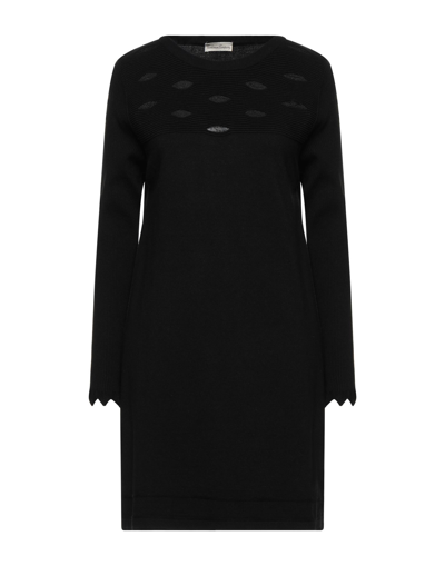 Shop Cashmere Company Woman Mini Dress Black Size 12 Wool, Cashmere, Nylon, Elastane