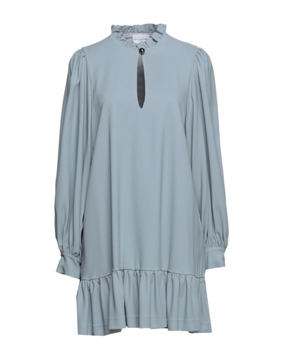 Shop Atos Lombardini Woman Mini Dress Slate Blue Size 6 Acetate, Viscose, Elastane