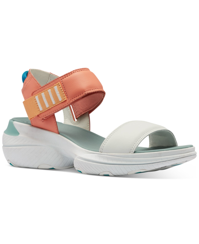 Shop Sorel Women's Explorer Blitz Stride Sandals Women's Shoes In Paradiso Peach/sea Salt