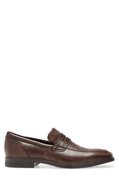 Shop Ecco Queenstown Penny Loafer In Cocoa Brown
