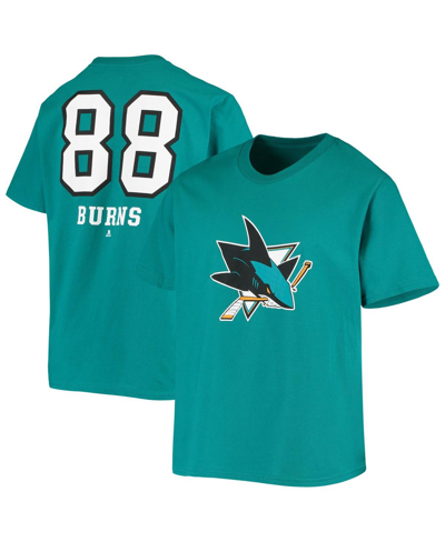 Shop Fanatics Big Boys  Branded Brent Burns Teal San Jose Sharks Underdog Name And Number T-shirt