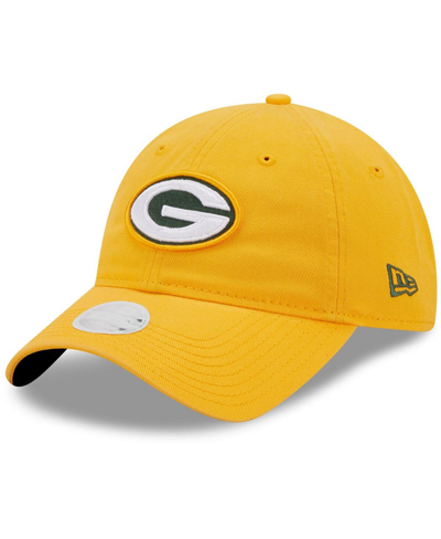 Shop New Era Women's  Gold Green Bay Packers Core Classic 2.0 9twenty Adjustable Hat