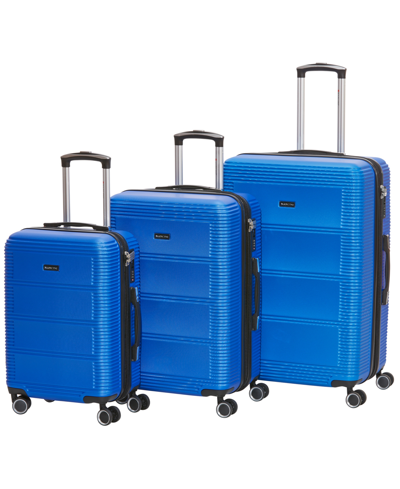 Shop Mancini Brisbane Collection Lightweight Spinner Luggage Set, 3 Piece In Blue